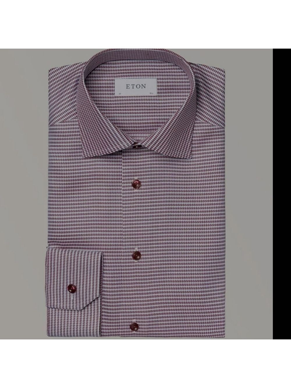 Eton men's houndstooth-pattern luxury dress shirt xl like new